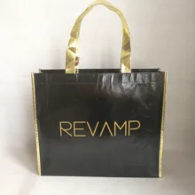 Роскошные клатчи в подарок коробка с ручками изготовленный на заказ Золотой металлический Нетканый Ткань Упаковка Сумка-тоут из бутика сувениры вечерние благодарность угощение сумка