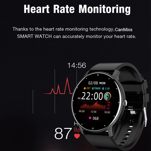 CanMixs 2023 새로운 스마트 워치 남자 여자 스포츠 피트니스 Smartwatch 수면 심박수 모니터 방수 시계 IOS 안드로이드 4