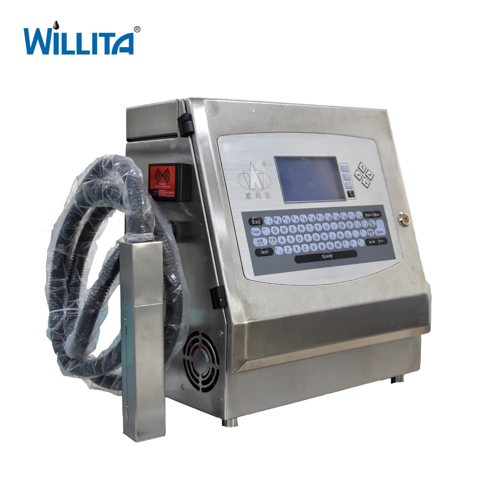 

Carton bottle bar code expiry date manufacturing date industrial continuous ink jet printer
