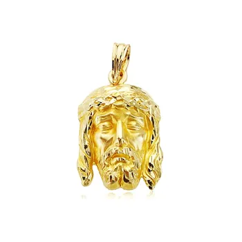 

Head face 18k gold Christ Good Death 21mm. [AA7392]