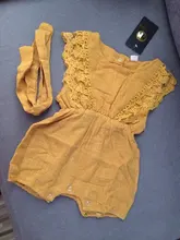 Pelele con diseño de encaje liso para bebé niña, ropa para bebé recién nacido, mono de manga acampanada con diadema de una pieza