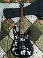 Pegatinas de banda de Rock en blanco y negro, para Skateboard Punk, Motor de coche, portátil, guitarra, juguete clásico de niños, pegatinas de grafiti, 10/30/50 Uds.