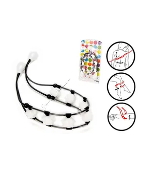 

Back massage 7 balls - Black and white - 1m