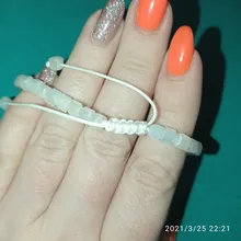 Pulsera con cuentas de cristal para mujer, longitud ajustable, 1 Uds., joyería hecha a mano
