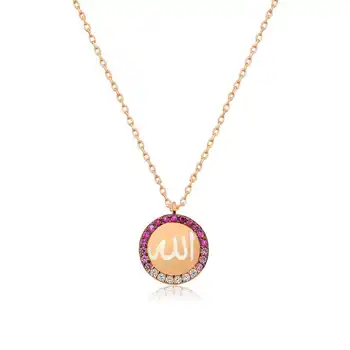 

925 sterling Silver Allah Written Lady Necklace