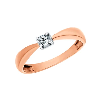 

Gold ring with diamonds sunlight sample 585