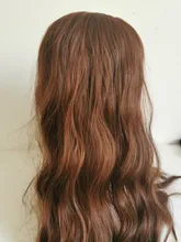 Largo SHANGKE-Peluca de pelo rizado sintético resistente al calor para mujer, pelo falso Natural con parte de pelo medio