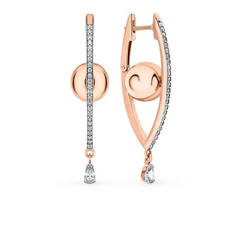 

Silver earrings with cubic zirconia sunlight sample 925