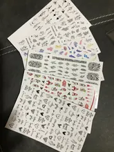 Nail-Art-Stickers Tips Nail-Decal Manicure-Decorations Flower Geometric Panda-Leaf Animal