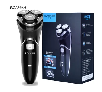 

Электробритва Roaman S6101 для ухода за лицом, моющийся usb-кабель с перезаряжаемым тройным лезвием, электрическая 3d-бритва для