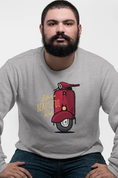 

Angemiel Wear Red Vespa Gray Men 'S Sweatshirt