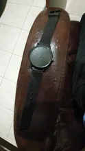Reloj minimalista de cuarzo para hombre, cronógrafo ultradelgado, sencillo, de negocios, con correa de malla de acero inoxidable, Masculino