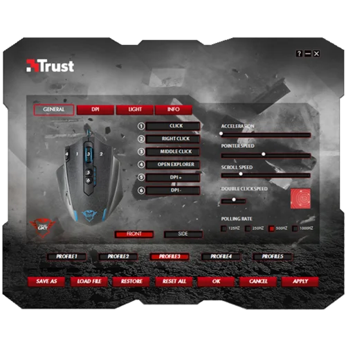 Игровая проводная мышь 20411 Trust GXT 155 до 4000 dpi 11 клавиш