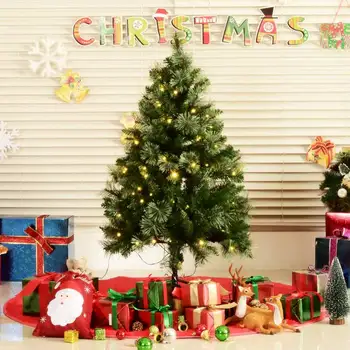

Christmas tree 120cm Manmade Tree with Stand 100 LED Lights 288 Branches Material PVC