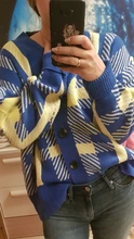 Sweaters Cardigans Checkered Plaid Colorfaith Korean Fashionable Women's Knitwears Buttons