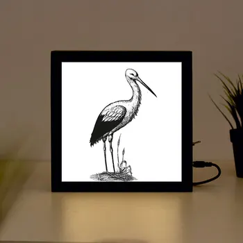 

Wild Life Pelican handcrafted Wooden Light Box Sign for Home, Restaurant, Coffee Shop Business Signage