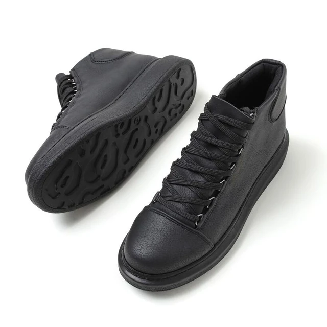 Black Mid Top Sneaker CH258