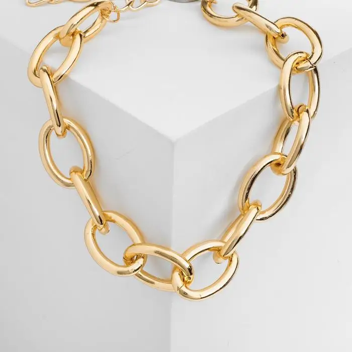 Necklace &quotchain reaction oval links color gold 30 cm | Украшения и аксессуары