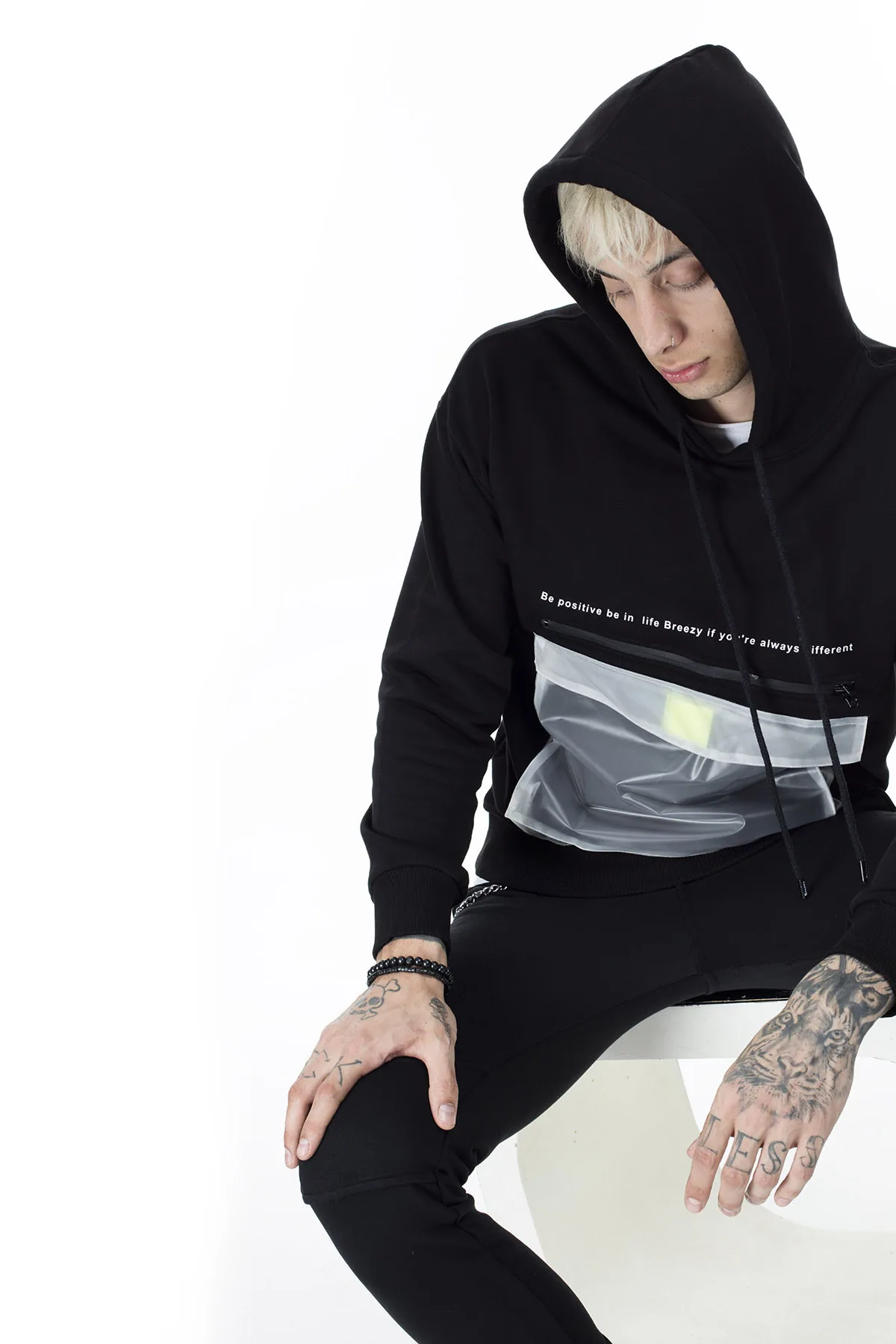 Breezy печатных с капюшоном пот мужские 02040210
