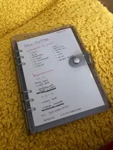 Yiwi-Agenda transparente de PVC con purpurina, suministros de oficina para agenda, hojas sueltas, planificador, Clip, A5, A6, A7