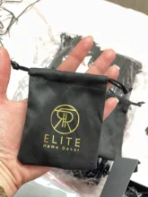 Pouches Packaging Jewelry Gift Drawstring Personalized-Logo Wedding Black for Party-Decoration