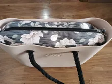 Forro de borde Floral con estampado colorido, bolsillo con cremallera interior para Mini bolsa clásica, inserto de Obag con revestimiento interior impermeable para bolsa O bolsa