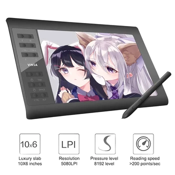 

New Master Graphic Tablet 10X6 inch 8192 Levels Digital Drawing Tablet No need charge Pen Tablet Support Android Phone