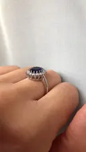 Anillo de princesa de circón azul transparente para mujer, joya de compromiso para fiesta, joyería exquisita, decoración para novia