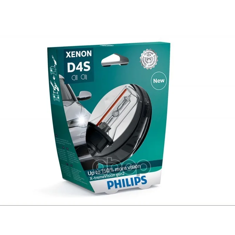 Лампа Ксеноновая D4s X-Tremevision Gen2 150% 42v 35w Pk32d-5 S1 Philips арт. 42402XV2S1