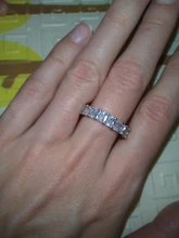 Huitan-anillo de compromiso con Circonia cúbica para mujer, sortija de compromiso, de boda, de lujo, cuadrado, Micro pavé, promesa de amor, gran oferta