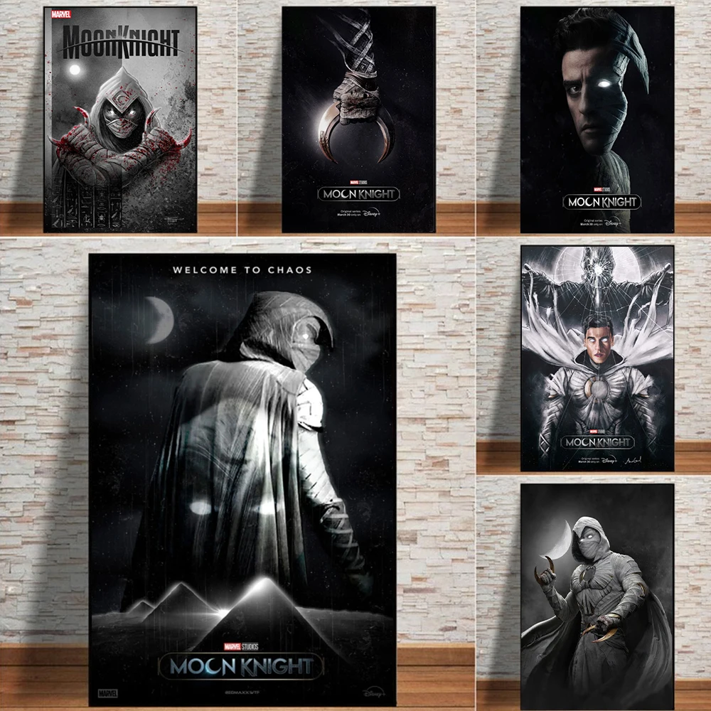 2022 Marvel New TV Series Moon Knight Canvas Paintings Welcome To Chaos Poster Print Wall Art Picture For Living Home Decor Gift |