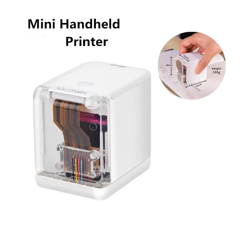 

MBrush Mark Jet Handheld Color Printer Portable Mini Inkjet Printer Barcode Printers with Ink Cartridge for Customized Text