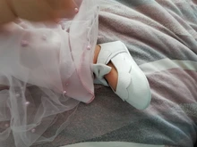 Ma & Baby-zapatos para niños y bebés de 0 a 18M, calzado antideslizante de princesa con lazo de cuero Pu para primeros pasos, para cumpleaños