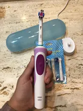 Oral B Vitality-cepillo de dientes eléctrico giratorio, recargable, inteligente, cabeza reemplazable, para blanqueamiento dental, el mejor regalo