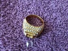 De Lujo hombre mujer de color plata Punk dorado HipHop de cristal cuadrado Octágono anillo de circón para los hombres y las mujeres joyería para fiesta y boda