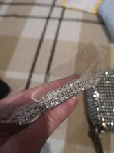 Pulsera para tobillo con diamantes de imitación, brazalete de cristal joyería, Color plata, elástica, 1/2/3/2021 filas, 4/5