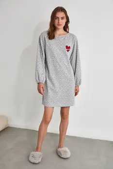 

Trendyol Polka Dot Knitted Nightgown THMAW21GC0013