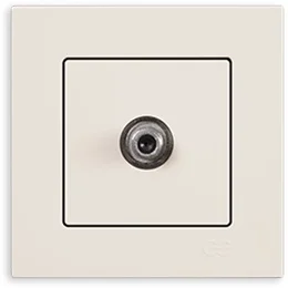 

PnpnElectrıc Gns Eqona Single Satellite Socket with F Connector (Through-Terminated) Cream