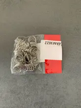 LLavero de Color plata pulida de 100 Uds., llavero de acero inoxidable con agujero, llavero de partido redonda chapado en rodio