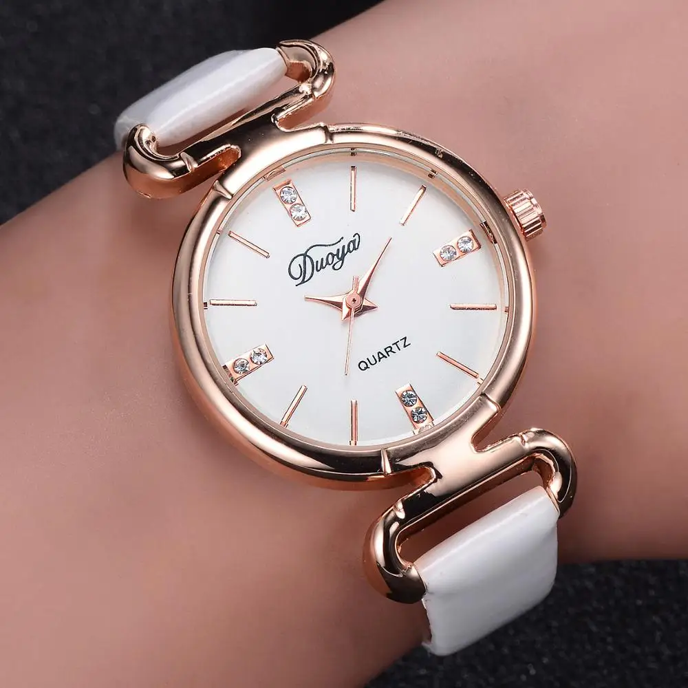 Модные женские часы 2019 кожа стразы кварцевые наручные ремешок reloj mujer Женские