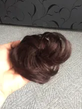 Extensiones de cabello humano brasileño para mujer, rizos, moño, Donut, peluca, no Remy
