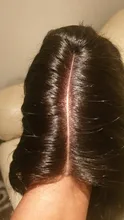 Extensiones de pelo peruano con malla, accesorio capilar liso de 2x6 con cierre de encaje y nudos blanqueados, Color Natural Remy