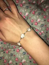 De moda blanco suave flores pulseras personalidad perla Metal minimalista crisantemo pulsera para Mujer Accesorios de la joyería