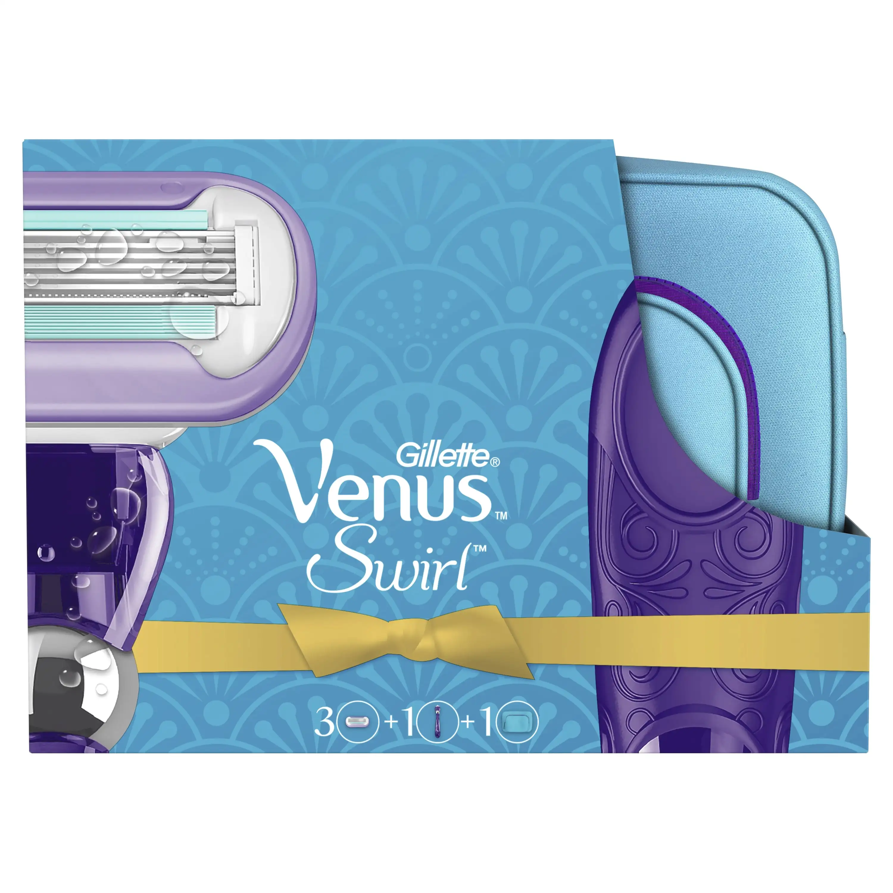 Подарочный набор Venus Swirl(Бритва+ 3 сменных кассеты+ косметичка