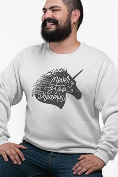

Angemiel Wear Never Stop Dream In White Male Sweatshirt