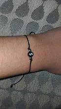 Pulsera con nombre ajustable para hombre y mujer, joyería de mano con letras, regalo para Amiga, Color negro y rojo, venta al por mayor