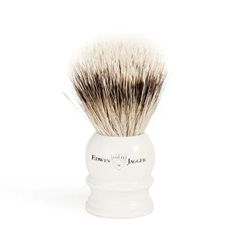 

Shaving Brush badger tip silver Edwin Jagger ivory M