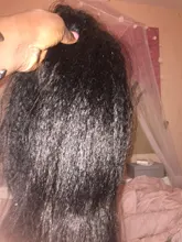Funky chica Yaki brasileño T parte peluca con malla frontal 150% de densidad recto rizado peluca con malla frontal negro mujeres Remy pelucas de cabello humano