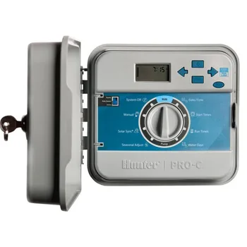 

Programador PRO-C exterior 4 estaciones modular Hunter. Ampliable hasta 16 estaciones. 3 programas. 4 arranques diarios.