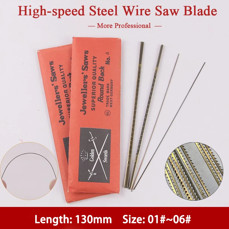 

5/12Pc HSS Wire Saw Blade Carbon Diamond Cutter Jewelry Metal Cutting Jig Blades Woodworking Hand Craft Tool Scroll Spiral Teeth